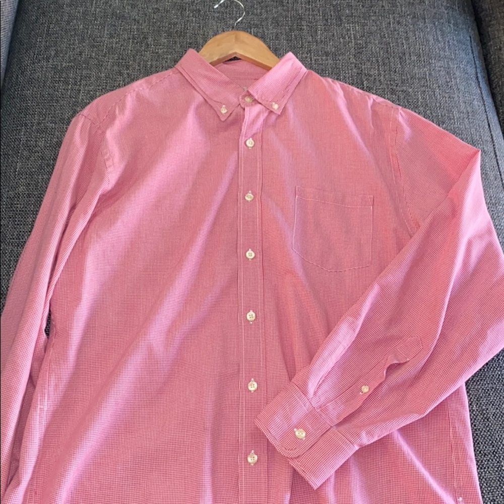 Red J-Crew Button Down Dress Shirt
